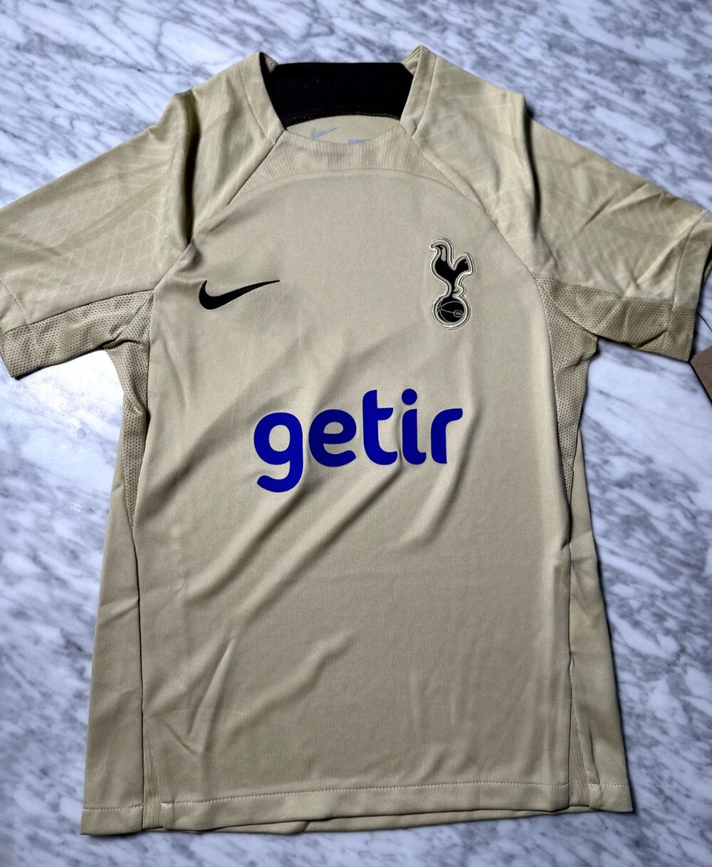 Nike Tottenham Hotspur Jersey Kids Medium Gold 23 24 Strike Soccer Futbol NEW